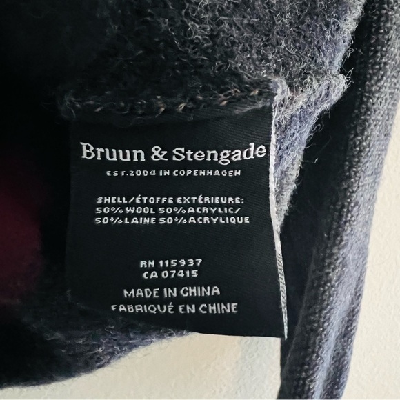 Bruune & Stengade Women's Gray Pullover Wool Sweater Size Medium - Picture 6 of 6